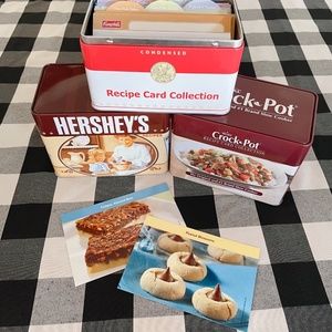 Tin recipe card collectors